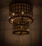 40"W Cilindro Golpe Industrial Flushmount