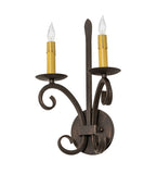 9.5"W Valetta 2 Lt Wall Sconce