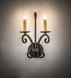 9.5"W Valetta 2 Lt Wall Sconce