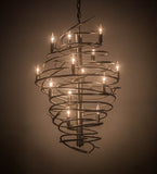 24"W Cyclone 13 Lt Contemporary Chandelier