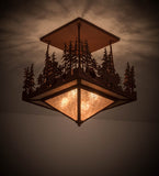 24"Sq Wildlife at Pine Lake Flushmount