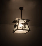 14"Sq Stillwater Scotch Pine Pendant