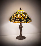 22"H Jeweled Grape Stained Glass Table Lamp