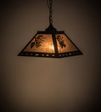 16"Sq Balsam Pine Pendant