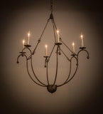 32"W Vienna 6 Lt Victorian Chandelier