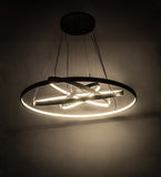 60"W Anillo 4 Ring Cascading Pendant