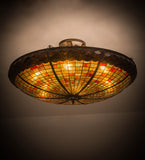 36"W Acorn Tiffany Semi-Flushmount