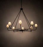 60"W Brach Ring 8 Lt Contemporary Chandelier