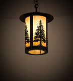 10"W Fulton Tall Pines Outdoor Pendant