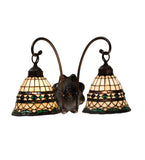 18"W Tiffany Roman 2 Lt Gothic Sconce