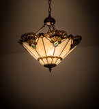 20"W Shell With Jewels Inverted Pendant