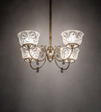 27" W Revival Gas & Electric 4 Lt Chandelier