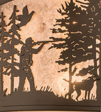16"W Quail Hunter W/Dog Wall Sconce