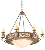 42"W Delano 8 Lt Bowl Chandelier