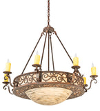 42"W Delano 8 Lt Bowl Chandelier