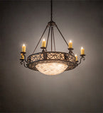 42"W Delano 8 Lt Bowl Chandelier