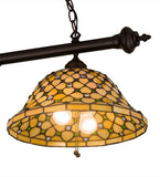 36"L Diamond & Jewel 2 Lt Island Pendant
