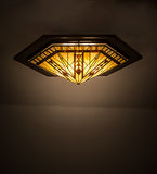 36"W Sonoma Stained Glass Southwest Flushmount