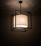 24"Sq Kitzi Cilindro Modern Pendant