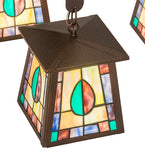 36"L Mackintosh Leaf 4 Lt Oblong Chandelier
