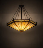 42"W Peaches Tiffany Victorian Inverted Pendant