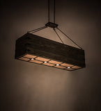 61"L Reclamare Rustic Lodge Oblong Pendant
