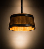 25"W Whiskey Barrel Lodge Pendant