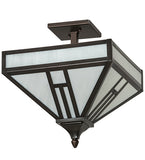 13"Sq "H" Mission Flushmount