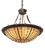 28"W Fleur-de-Lite Inverted Pendant