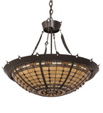 28"W Fleur-de-Lite Inverted Pendant