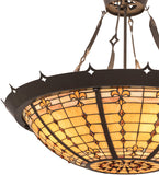 28"W Fleur-de-Lite Inverted Pendant