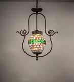 17"W Tiffany Belted Turtleback Pendant