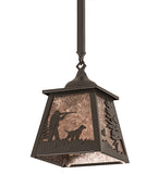 8"Sq Quail Hunter W/Dog Pendant