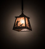 8"Sq Quail Hunter W/Dog Pendant