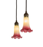 24"W Pond Lily 3 Lt Cascading Pendant