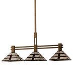48"L Prairie Arrowhead 3 Lt Island Pendant
