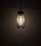 5"W Mason Jar 1 Lt Country Pendant