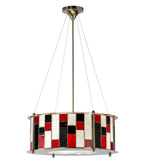 22"W Utopia Synchronic Stained Glass Contemporary Pendant