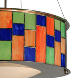 22"W Utopia Nexus Stained Glass Contemporary Pendant