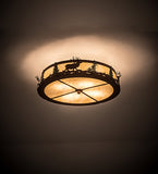 22"W Elk at Dusk Wildlife Flushmount