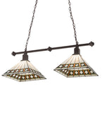 38"L Diamond Band Mission 2 Lt Island Pendant