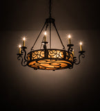 36"W Delano 8 Lt Gothic Chandelier