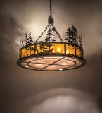 50"W Quail Hunter W/Dog Inverted Pendant