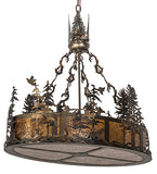 30"L Quail Hunter W/Dog Oblong Pendant