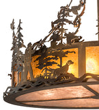 30"L Quail Hunter W/Dog Oblong Pendant