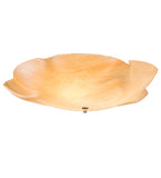 20"W Metro Fusion Organic Slumped Glass Flushmount