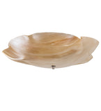 20"W Metro Fusion Organic Slumped Glass Flushmount