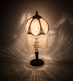 15.5"H Alicia Fringed Victorian Mini Lamp
