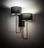 17"W Cilindro Duet Fabric Wall Sconce