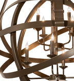 36"W Gimbal Grinado Chandelier